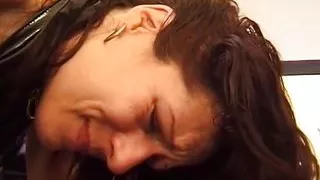 Gentle ass spanking action with German slut