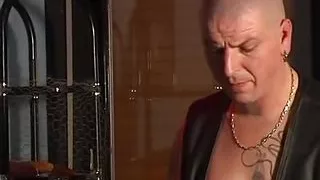 Horny blonde German slut enjoys BDSM action with nasty master