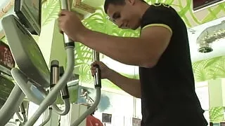 Sexy gym buddies decide to have a hot anal fuck