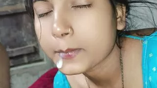 Cum in mouth ???? sperm eating desi bhabhi