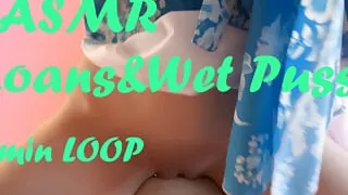 ASMR just listen to loud moans, squelches and squishes of this lustful hole (15 min looped)