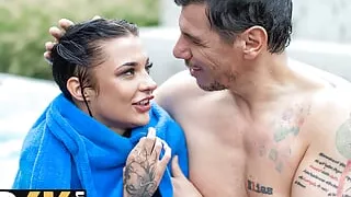 VIP4K. Brunette teen Chloe Heart was rescued by Daddy and fucked in different positions