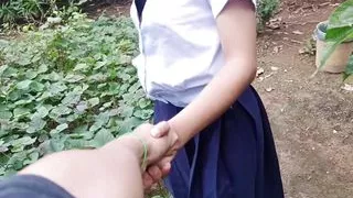 Lucky Gardener Fuck Student Outdoor Too Tight Pussy Soaking