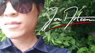 Gay twink Jon Arteen jerks off his cock with an oiled Fleshlight outside in the wilderness, his cock leaks precum and ejaculates