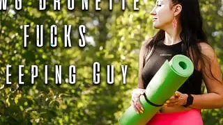 PAWG Yoga Teen Fucks Peeping Guy