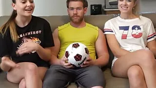 After playing strip soccer, they go into the swimming pool to enjoy some hardcode fun