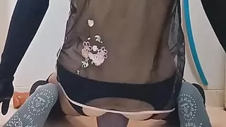 Sissy-Kuroko Anal Huge Dildo