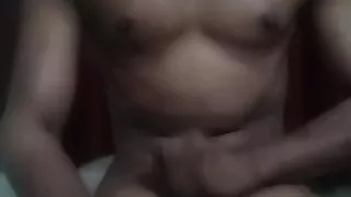 Solo boy in the room  doing fun.