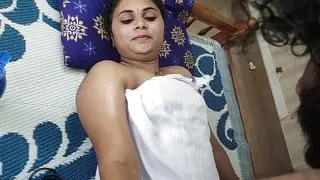 Massage and boobs suck with pussy lick, Mallu hot babe full body to body massage with pussy lick, boobs suck and pussy fingering