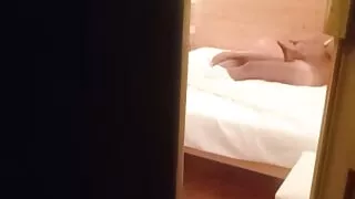 A cuckold husband's dream, peeking while I give our roommate a handjob