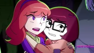 (4K) Mystery Bang - Velma & Daphne Encounter Horny Monster Cocks - ULTRA HD Bukkake Group Sex Parody