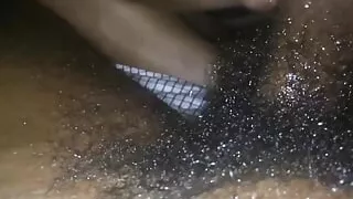 Close up POV creamy ebony pussy getting fucked