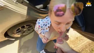 Hotwife Vika - Mature Milf Forgot The Money, Had To Pay The With A Pussy And Throat Blowjob With Taxi Driver