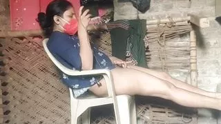 Desi Village girl caught watching porn and doing masterbating