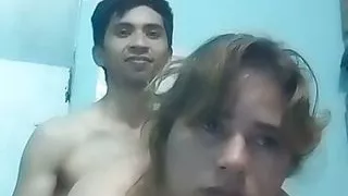 I touch her ass and tits