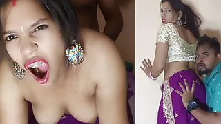 Sexy indian odia housewife and step brother make sex relation in bed room (Desi wife romance and sex)