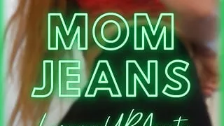 Mom Jeans High Waisted Try On 4k Mirror View Petite Redhead LeverageURAssets 33