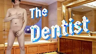 A dental patient sucked his dentist cock at the adult store glory hole and they continue fucking at the clinic