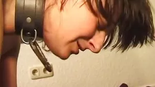 A tied German bitch enjoys a lot of pain caused by her domina