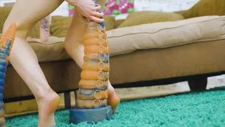 Halloween Anal Adventure Stacy Bloom with Fantasy Xxl Dildo