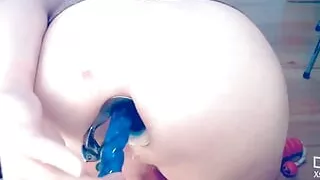Massive Anal Orgasm - Loud Buttburps and Lube Dripping off
