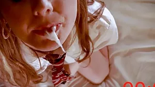 Teen Kxtten's First Cumshot Compilation