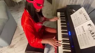 Office Girl Uses a Massager to Masturbate to a Wild Orgasm - Sexy Secretary in Stockings Rubs Pussy