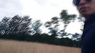 Jon Arteen Walks with Butt Plug Outdoors