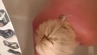 Peak a Boo View of Blancagirlbbw in the Shower