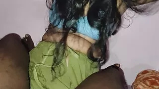 After washing the dishes, Bhabhi took the dick in her mouth and then climbed on top of her and got fucked