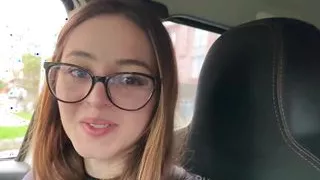 The cafeteria clerk gets in my car and gives me a delicious blowjob