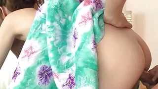 Insolent Karin Aizawa gives a bj to a group of Japanese men, resulting in a insatiable and dissolute scene.