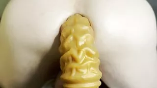 4K! Riding My 16" Silicone Tapered Toy