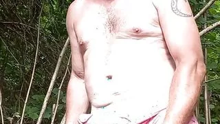 One ball masturbe nature