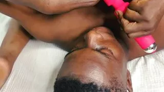 Stuff his face with the juicy wet pussy like a allbu can eat buffet