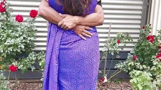 Big Boobs Indian StepMom Wearing Traditional Saree - Fucked in Doggy Style at Outdoor - Saree Sex