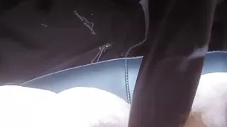 Pussy play in car