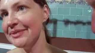 Double penetrating an older British pale redhead