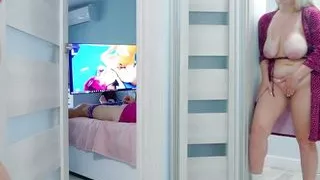 Stepdaughter with big tits spies on stepdad part 2