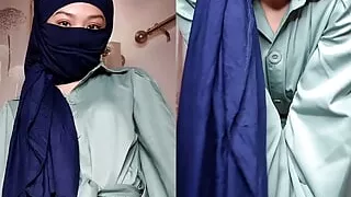 A cute muslim girl doing porn.