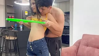 My shy stepsister wants to be a gymnast and I help her by giving her the best fuck of her life.