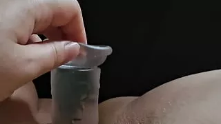 Pussy filled with dildo