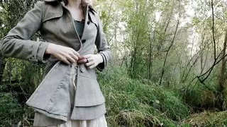 Stripping & Cumming in the Woods