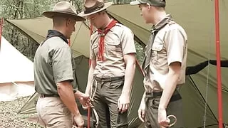 ScoutBoys Hot hung scout leader Jax Thirio fucks two boys in forest