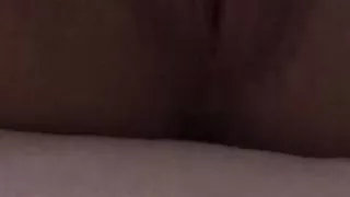 Rubbing and touching my tight pussy while thinking about you.