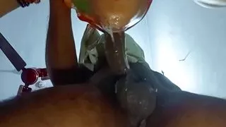 Desi bhabi hardcore deepthroat blowjob & eat cum