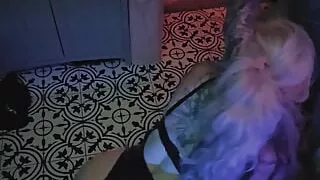 Tattooed Husband Fucks MILF Wife's face and tits - Awesome Blowjob