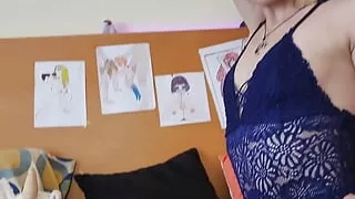 Cutie in lingerie got my big fat cock