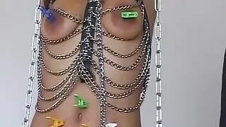 Superb German babe tied and fisted by her master