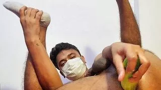 Cucumber Anal Training and Spreading the drity Asshole